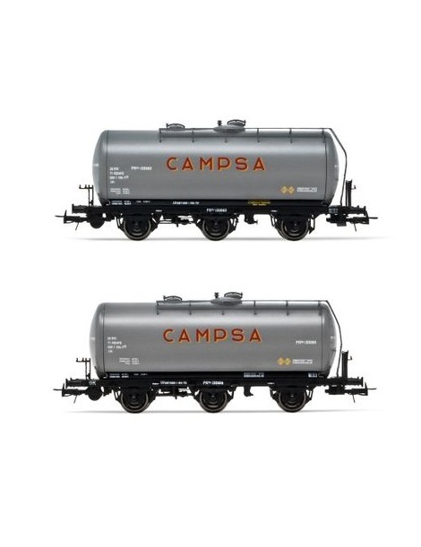 HE6023 ELECTROTREN, SET 2 VAGONES CISTERNAS 3 EJES,  "CAMPSA"