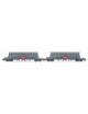 HN6618 ARNOLD, SET 2 VAGONES TOLVA DE 4 EJES FAOOS "ACCIONA"