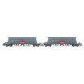 HN6618 ARNOLD, SET 2 VAGONES TOLVA DE 4 EJES FAOOS "ACCIONA"