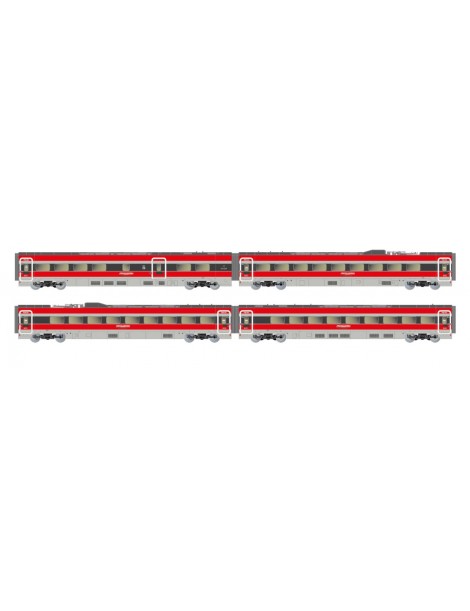 HN3515 ARNOLD IRYO, SET DE 4 COCHES INTERMEDIOS TREN ALTA VELOCIDAD FRECCIAROSSA 1000