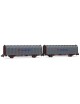HN6711 ARNOLD SET 2 VAGONES ENTOLDADOS DE 2 EJES TIPO LIS CON LOGOTIPO MODERNO TRANSFESA