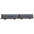 HN6711 ARNOLD SET 2 VAGONES ENTOLDADOS DE 2 EJES TIPO LIS CON LOGOTIPO MODERNO TRANSFESA