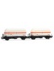 HE6072 ELECTROTREN SET 2 VAGONES CISTERNAS PR DE GAS "BUTANO S.A." BLANCO-NARANJA