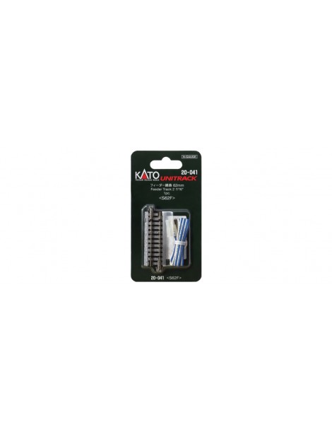 K20-041 KATO VÍA RECTA DE 62 MM CON CABLE DE CONEXIÓN UNITRACK N