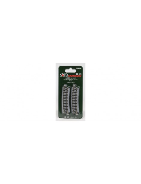 K20-121 KATO 4 TRAMOS DE VÍA CURVA DE 315 MM 15º UNITRACK N
