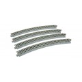 K20-140 KATO 4 TRAMOS DE VÍA CURVA DE 381 MM 30º UNITRACK N