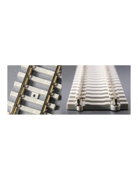 K21-001 KATO 10 VÍAS FLEXIBLES TRAVIESAS HORMIGÓN 808 MM