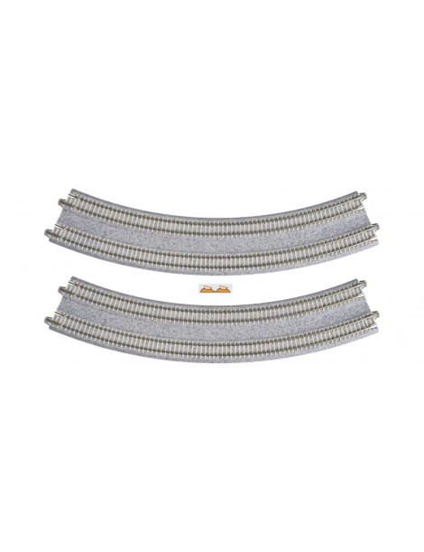 K20-181 KATO 2 TRAMOS CURVA DOBLE PERALTADA 414/381 MM 45º