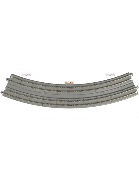 K20-188 KATO TRANSICIÓN A CURVA CON PERALTE CON PLATAFORMA DE HORMIGÓN VÍA DOBLE CURVA 414/381 MM 45º