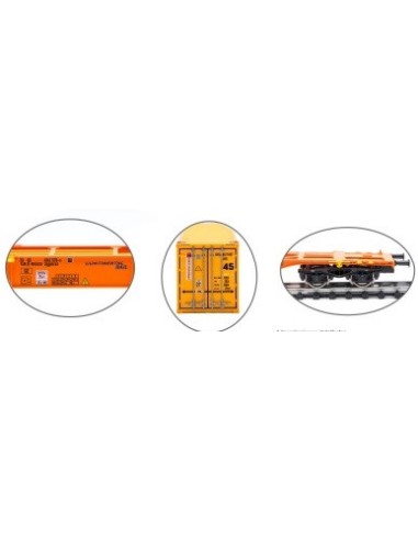 58960 MEHANO VAGÓN SGGMRSS WASCOSA + CONTENEDOR CMA + CONTENEDOR CONTAINERSHIPS