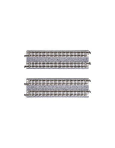 K20-012 KATO 2 VÍAS RECTA DOBLE TRAVIESAS HORMIGÓN DE 186 MM