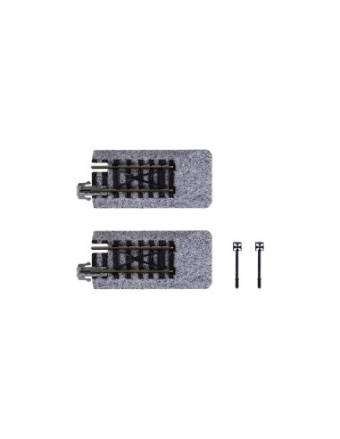 K20-048 KATO VÍA ÚNICA CON TOPERA 50 MM 2 PZAS