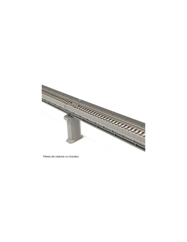 K20-400 KATO VIADUCTORECTA ELEVADA DE VÍA ÚNICA 248 MM 2 PZAS
