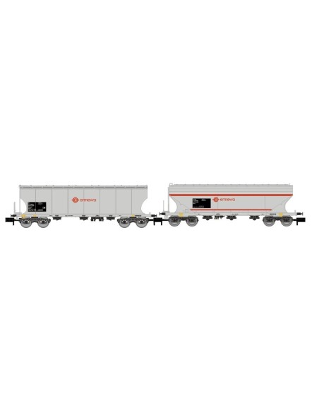 HN6740 SET DE 2 VAGONES TOLVA CEREALERA DE 4 EJES "ERMEWA"