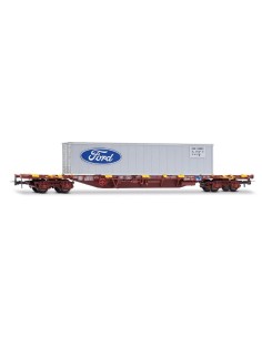 HE6102 Electrotren vagón portacontenedores de 4 ejes MMC3 "FORD"