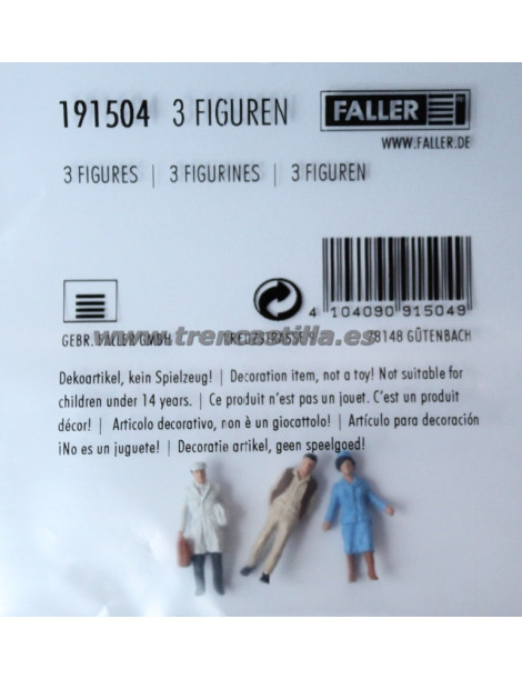Set 3 figuras de estación, Faller 191504