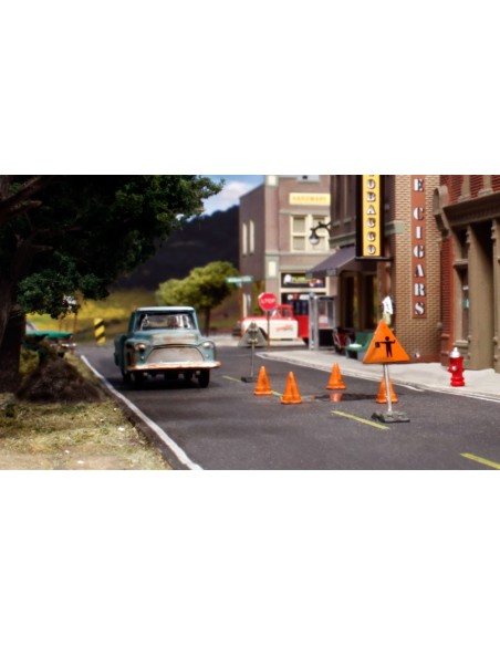 Marcador carreteras blanco, woodland scenics c1291