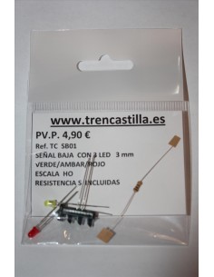 KIT SEÑAL BAJA CON 3 LED 3 mm, TRENCASTILLA TC SB01 2