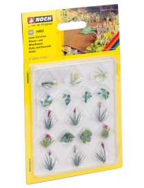 CONJUNTO 17 PLANTAS DE FLORES DE AGUA LASER CUT MINIS, NOCH 14052