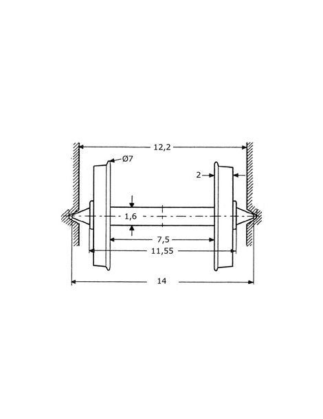 2 EJES VAGÓN, MFTRAIN N90005