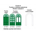 SET 6 PUERTAS DE ESTACIÓN CIEGAS + MARCOS, TRENCASTILLA TCA01