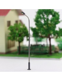 Evemodel 10 piezas modelismo ferroviario Escala N Farolas de luces de calle de cabeza única LEDs Nuevos Miniatura Blanco cálido 