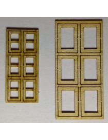 SET 6 VENTANAS CIEGAS DE RETRETES + MARCOS, TRENCASTILLA TCC24