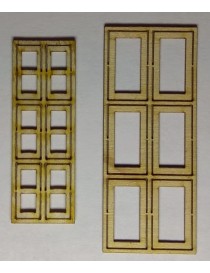 SET 6 VENTANAS CON CRISTALES DE ALMACEN + MARCOS, TRENCASTILLA TCD34