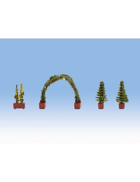 CONJUNTO 17 PLANTAS LASER CUT MINIS, NOCH 14054