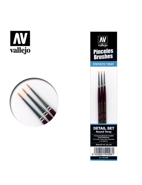 SET 3 PINCELES TORAY, VALLEJO P54.998